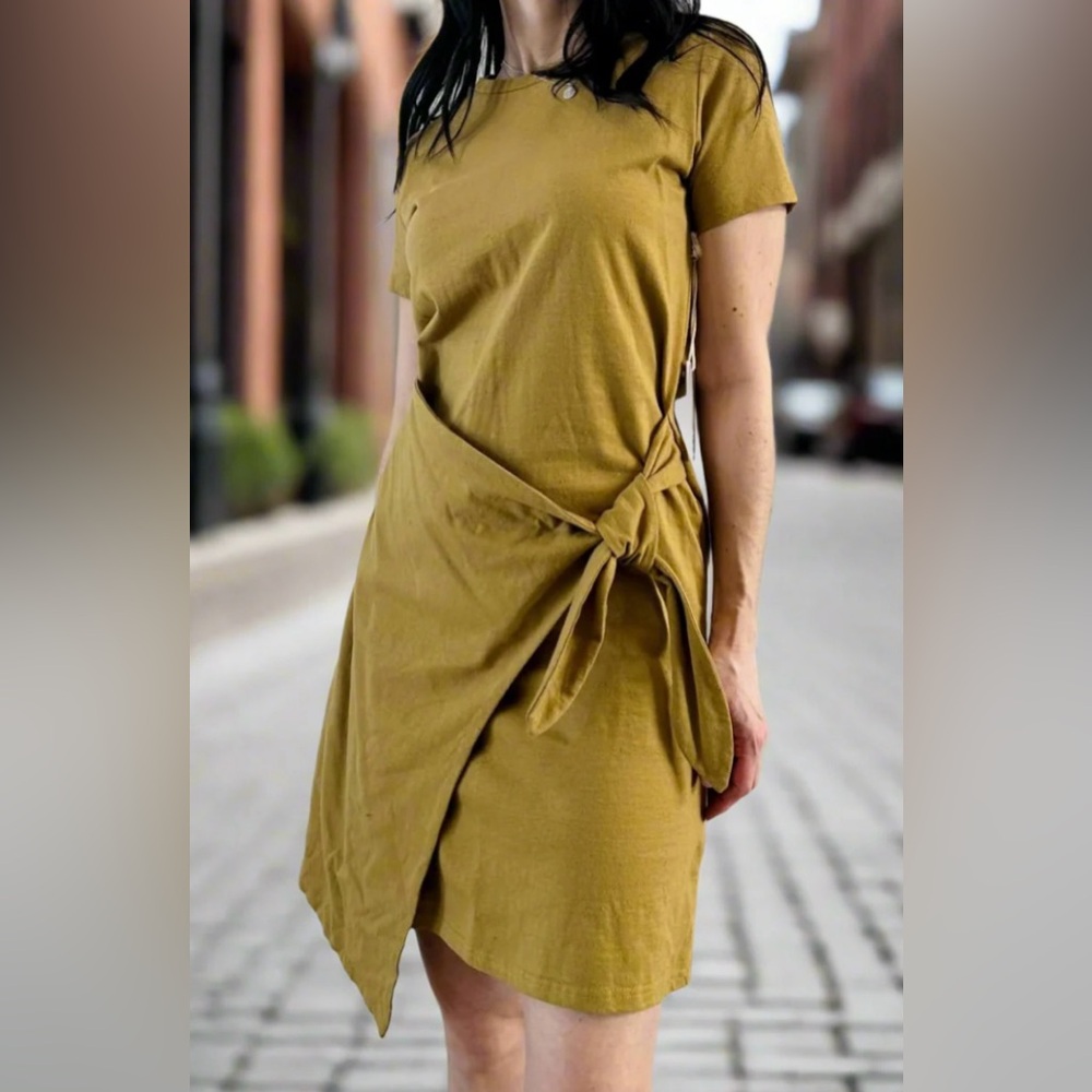 Jackson Rowe Paradise Wrap Dress Mustard Size XS